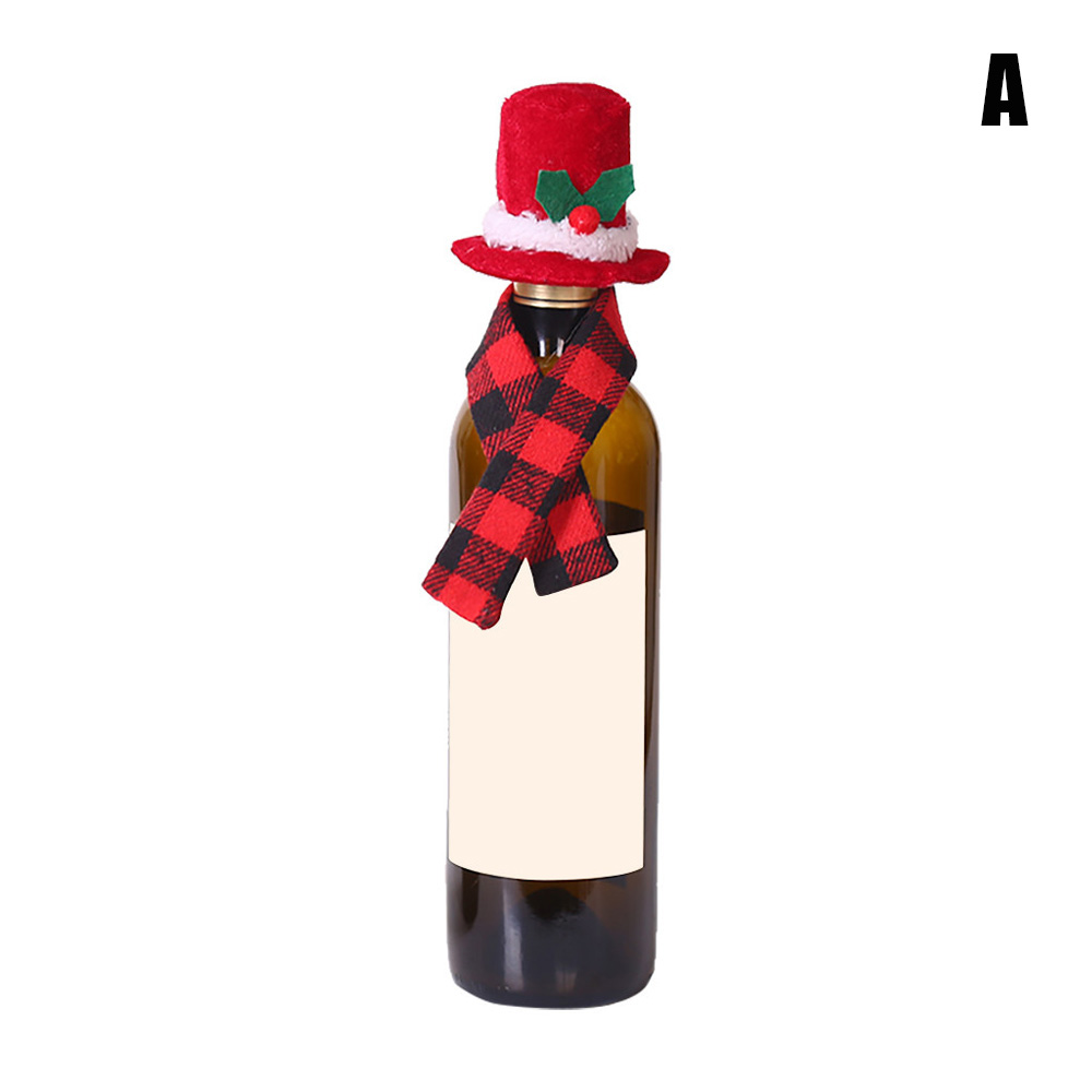 Christmas Wine Bottle Cover US Nordic Winter Xmas Champagne Bottle Clothes Cartoon Home Party Decoration Supplies: 1