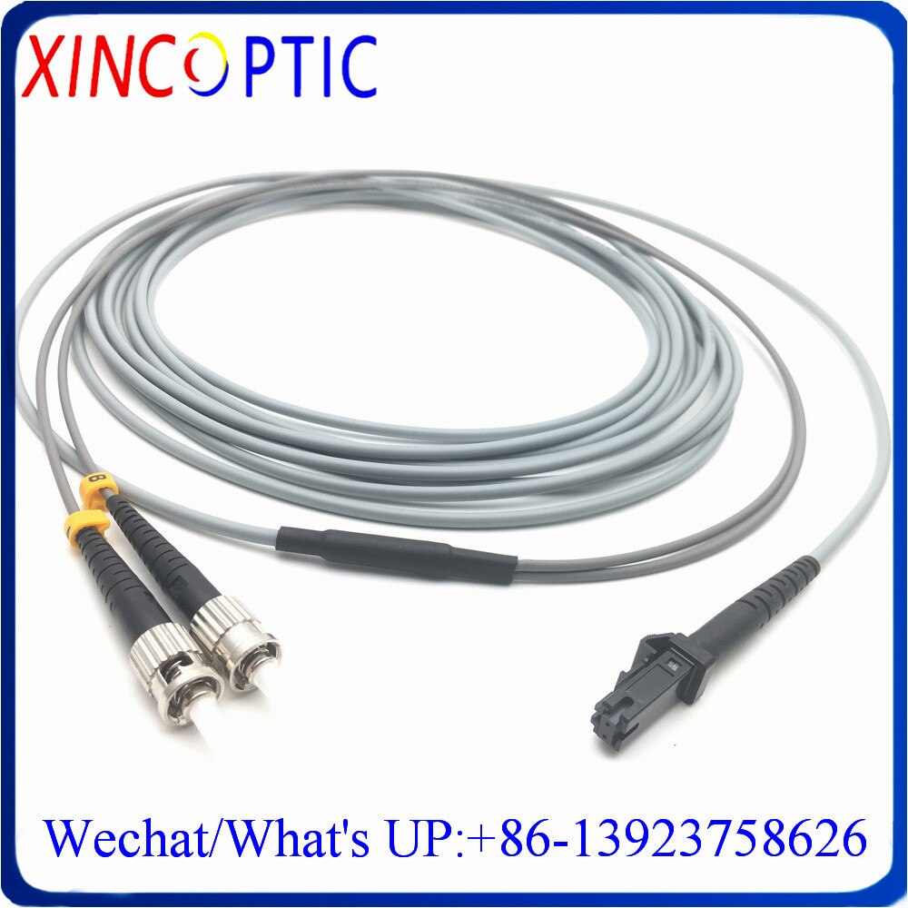 1/2/5/10/15/20M MM OM2 50/125 3.0mm Duplex ST-MTRJ Twin Armored MTRJ to STUPC Multimode Fiber Optic Patch Cord Cable Connector