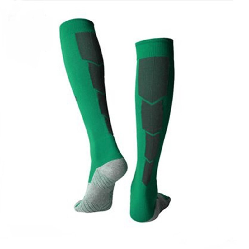R-bao bomuld mænd 8 farver et par lange fodboldsokker skridsikker sport fodbold ankelben skinnebensbeskyttelse kompressionsbeskytter sokker