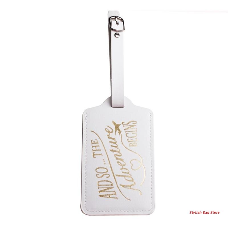 Bagagelabel Reizen Koffer Tags Naam Telefoon Adres Label Identifier Wedding Bridal: WHITE