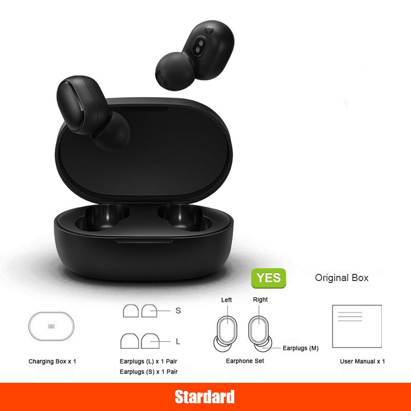 Xiaomi mijia AirDots VS Redmi Airdots bluetooth earphones TWS AirDots Earphone headset earbuds smart AI Control headsets: redmi airdots