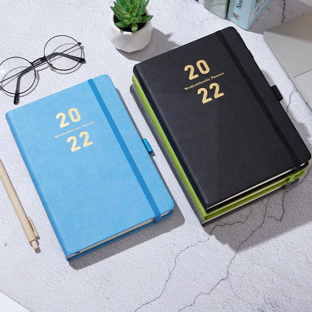 2022 A5 Agenda Planner Notebook Diary Notepad Daily Stationery Reminder Book Schedules Goals Weekly School Suppli Habit Not N0i4