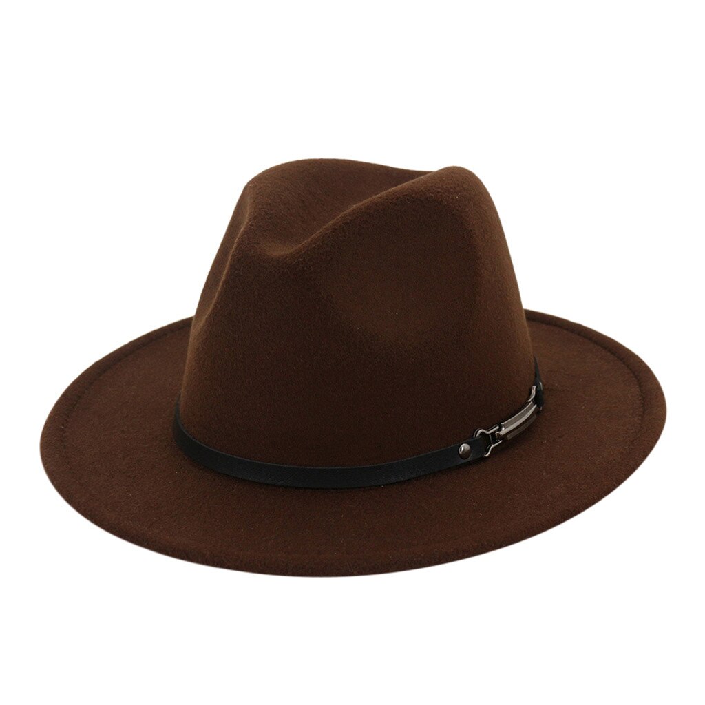 Emmer Hoed Vrouwen Mannen Vintage Brede Rand Hoed Met Riem Gesp Verstelbare Outbacks Visser Vrouwen Hoed Vrouwelijke Sombrero Mujer Chapeu: coffee