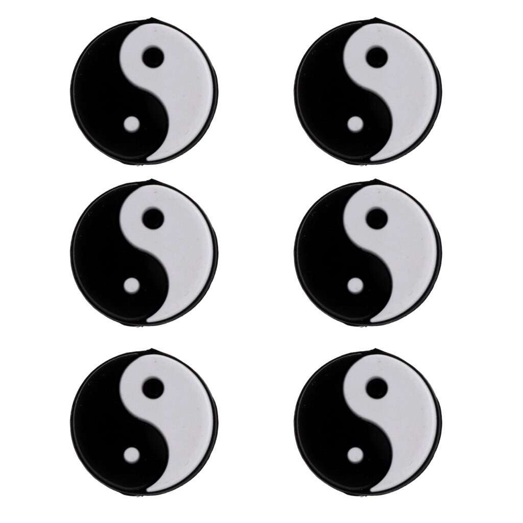 12 stuks siliconen yin yang tennisracket trillingsdemper, tennissnaren schokdempend