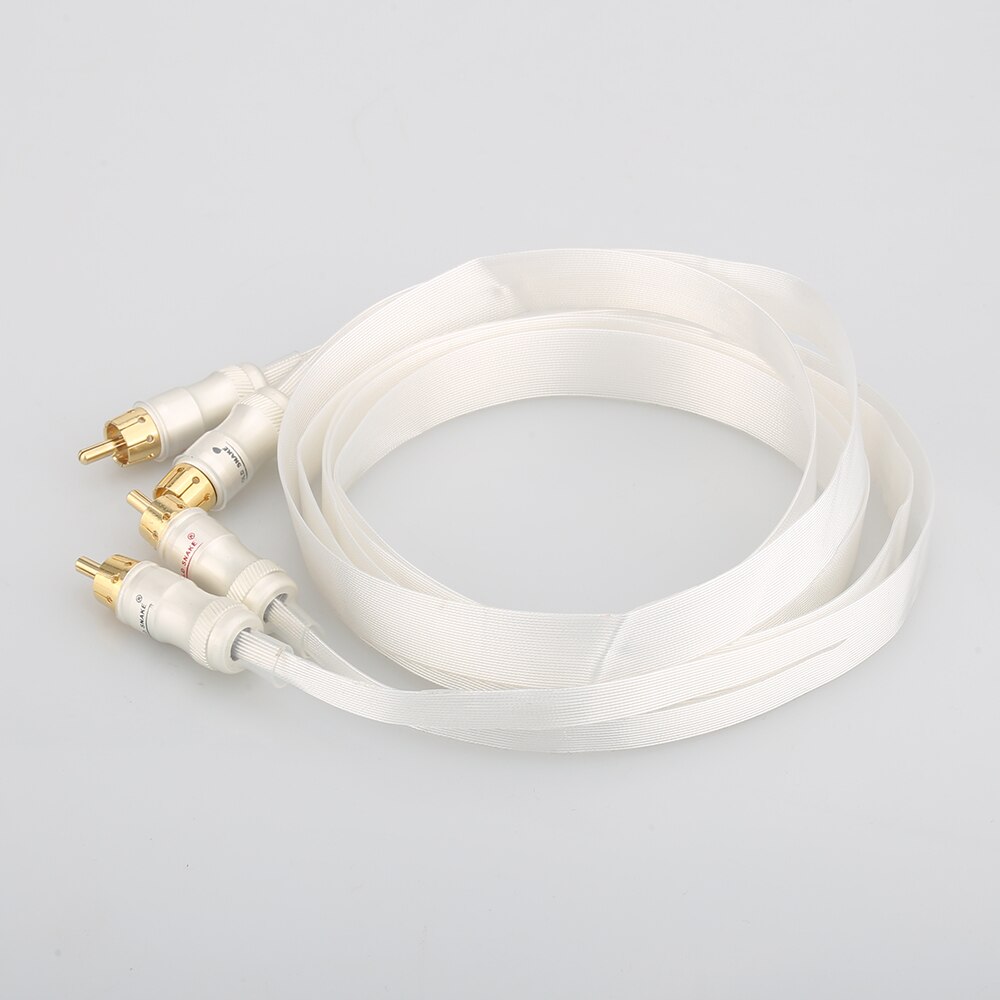 Hifi Nordost Verzilverd Kabel Blauw Wit Heven King Snake Vergulde Rca Interconnect Kabel