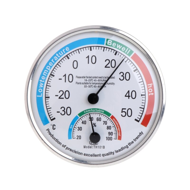 Huishoudelijke Analoge Thermometer Hygrometer Temperatuur Vochtigheid Monitor Meter Gauge