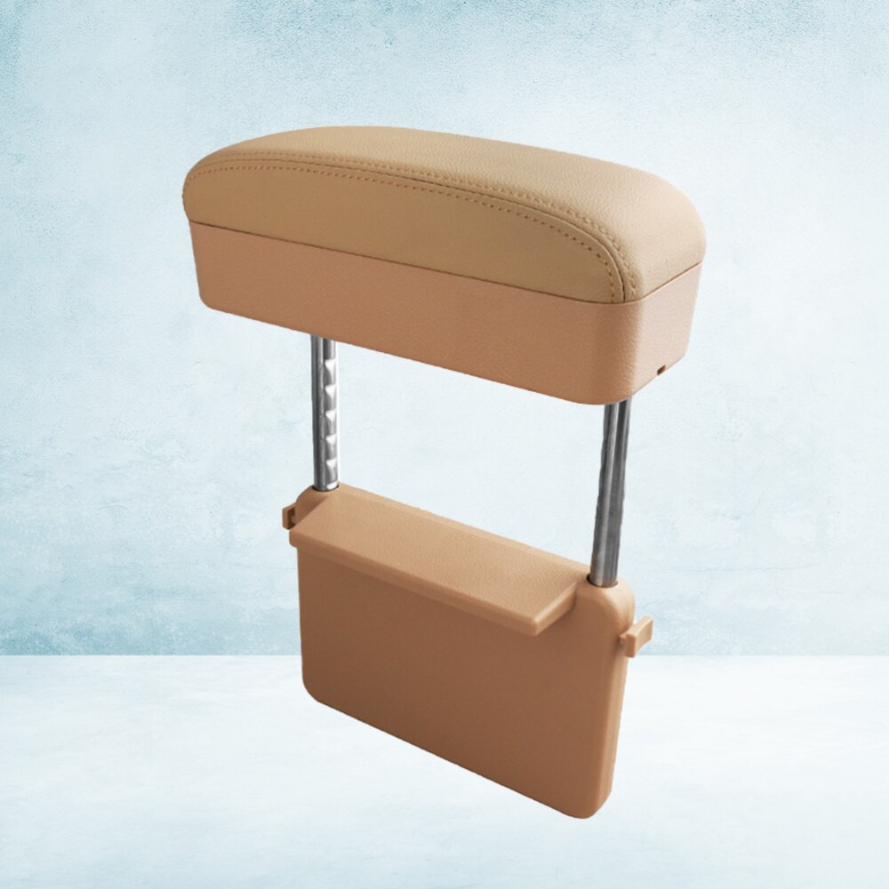 Universal Car Mounted Armrest Box Central Box Elbow Support Pad Car Center Console Armrests for Car Beige: Picture 5