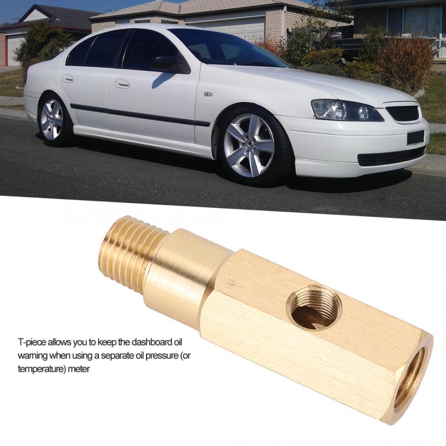 Oil Pressure Gauge Adapter 1/4 NPT Brass T Piece Sender Fit for Ford Falcon BA BF FG - 4.0 and V8 auto