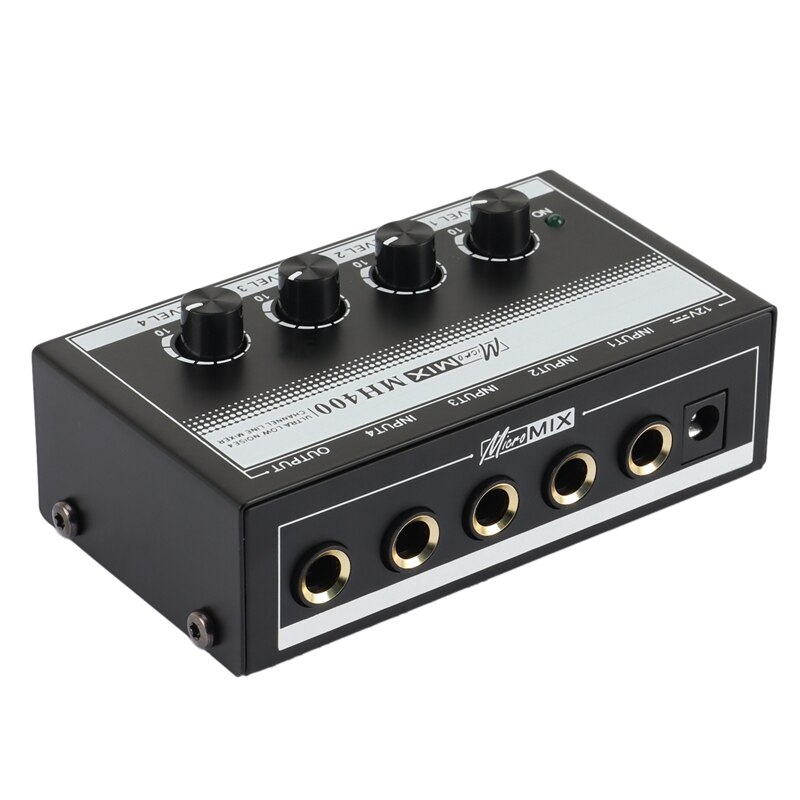 4 Channel Sound Mixer Low-Noise Audio Sound Mixer Amplifier For Keyboards,Musical Instruments (EU Plug): Default Title