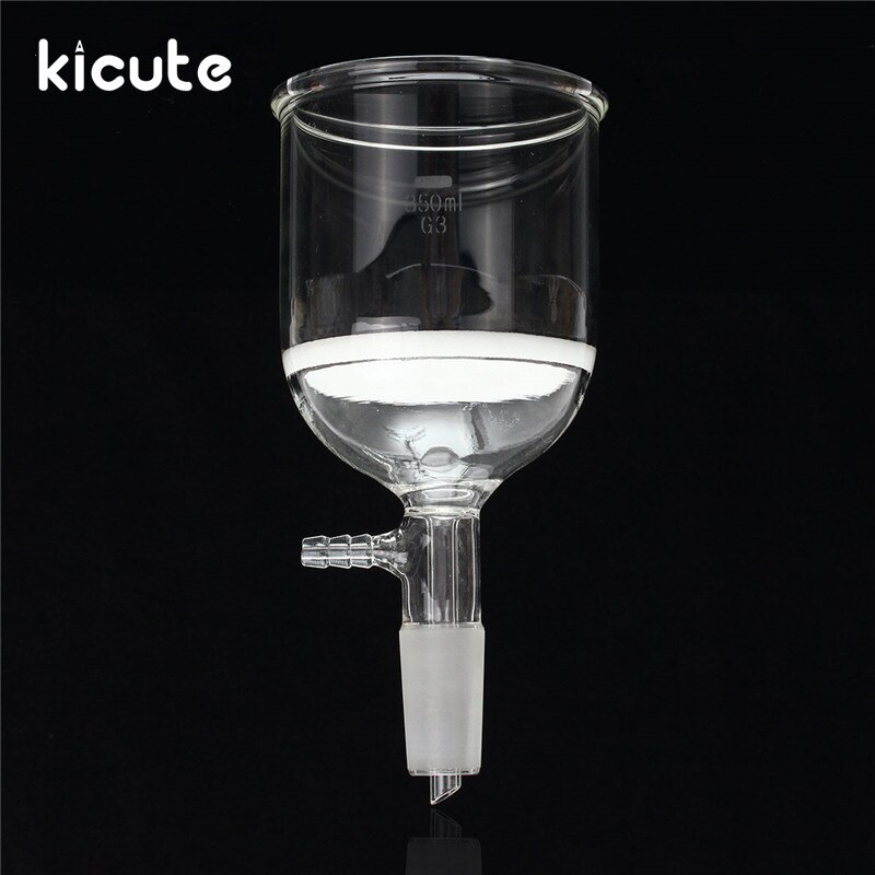Kicute novo 350ml filtro funil buchner 24/40 conjunta buchner vidro funil laboratório produtos vidreiros química material escolar