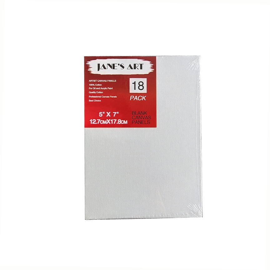 20 x 25cm blank målarduk panelbräda 8 " x10 " för akryloljefärg syrafri vit bomull i flera storlekar för konstnärsstudenter och barn: 5 x 7  (18 st)