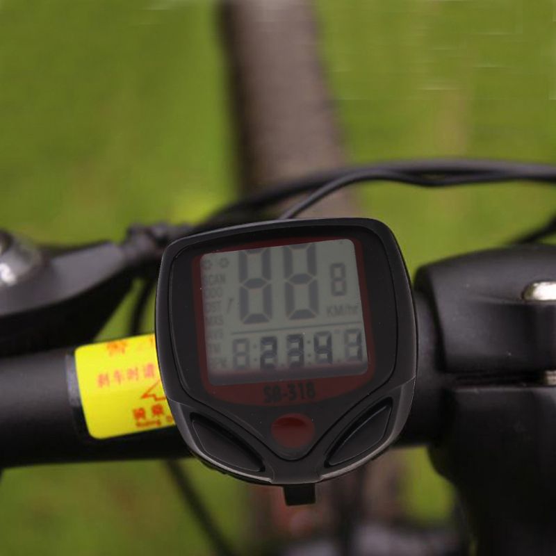 Waterproof 15 Function LCD Bike Bicycle Odometer Speedometer Cycling Speed Meter