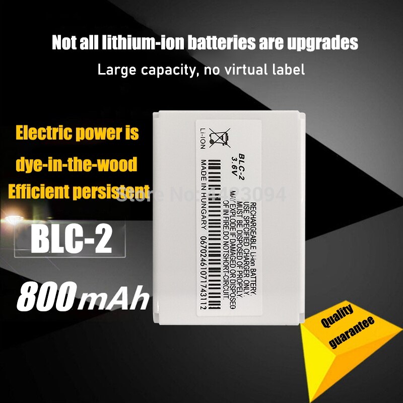 Batería de teléfono BLC-2 BLC2 BLC 2, para NOKIA 3310, 3315, 3330, 3335, 3350, 3510, 3530, 5510, 6650, 6800, baterías de iones de litio de repuesto, 1 Uds.