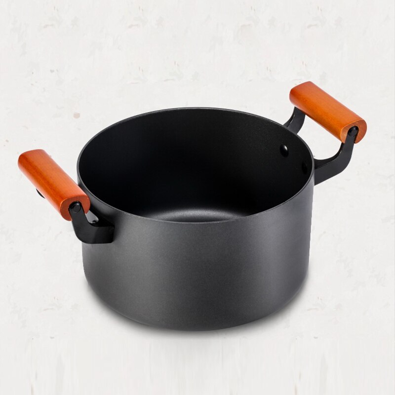 large capacity pot super deep pot with lid durable and good heat conduction Cooking Pot Wooden
