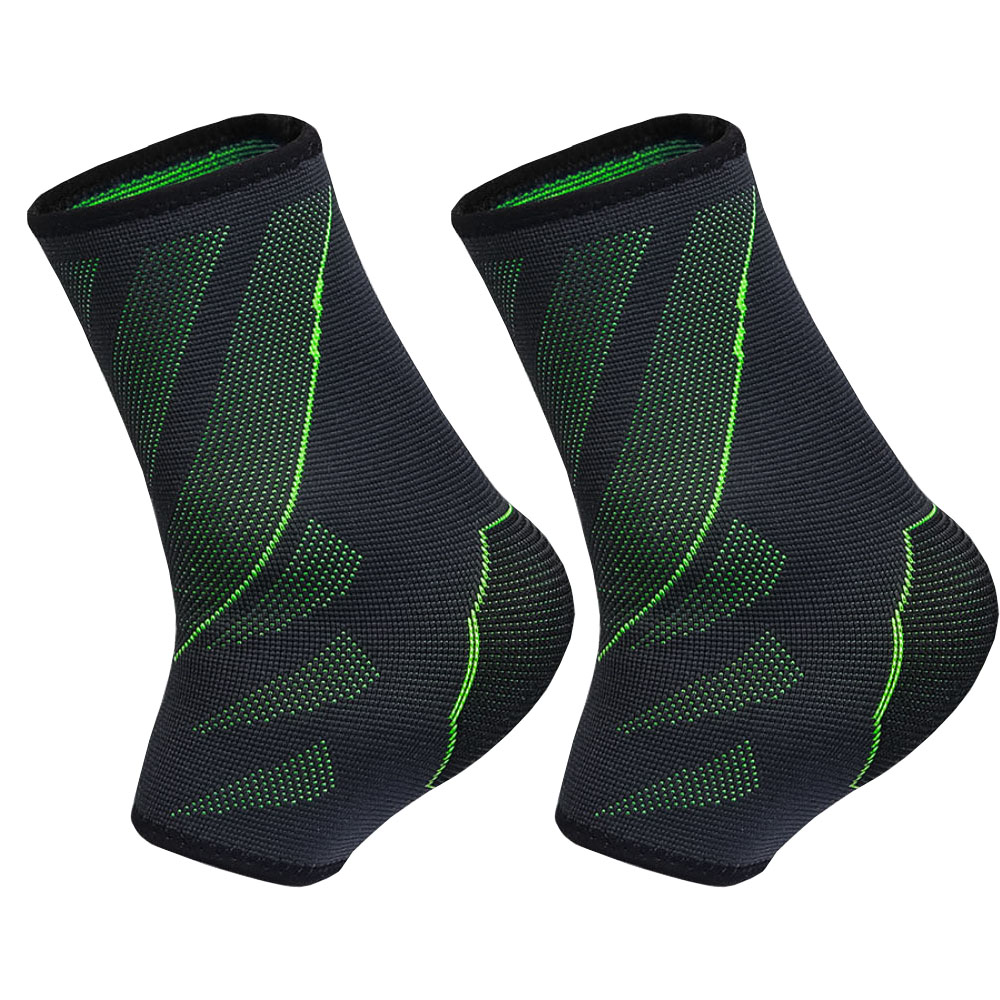 YYTZM 1 Paar Knöchel Unterstützung Nicht-Slip Silikon Ankle Brace Schutz Atmungsaktiv Gym Sport Fußball Anti-Verstauchten Knöchel protector: Grün / S