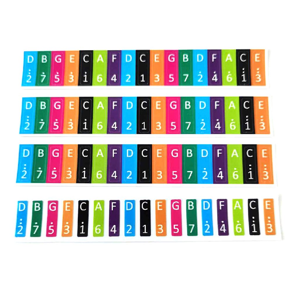 5Pcs Kalimba Schaal Stickers Duim Vinger Piano Key Note Stickers Percussie Muziekinstrument Accessoires Voor Beginners Learner