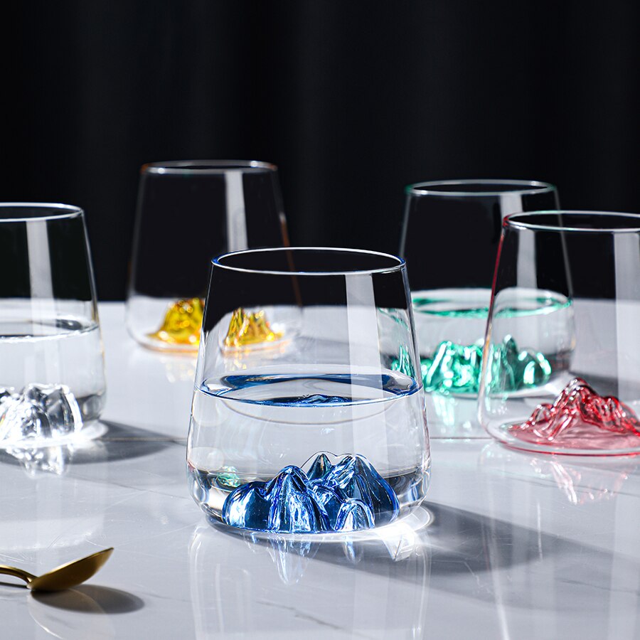 Vasos de cristal de estilo nórdico, vasos dobles transparentes, creativos, aptos para beber, gobetas y Verres, EK50GC