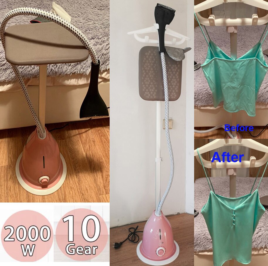 2000W Garment steamer household handheld ironing machine 10 gear adjustable vertical flat steam iron clothes steamer