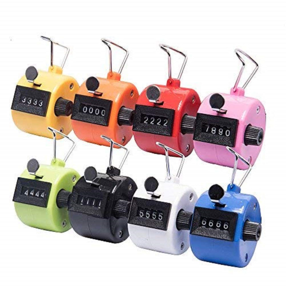 Contadores de números de 4 dígitos, carcasa de plástico, pantalla de dedo de mano, conteo Manual, temporizador, contador de Golf y fútbol