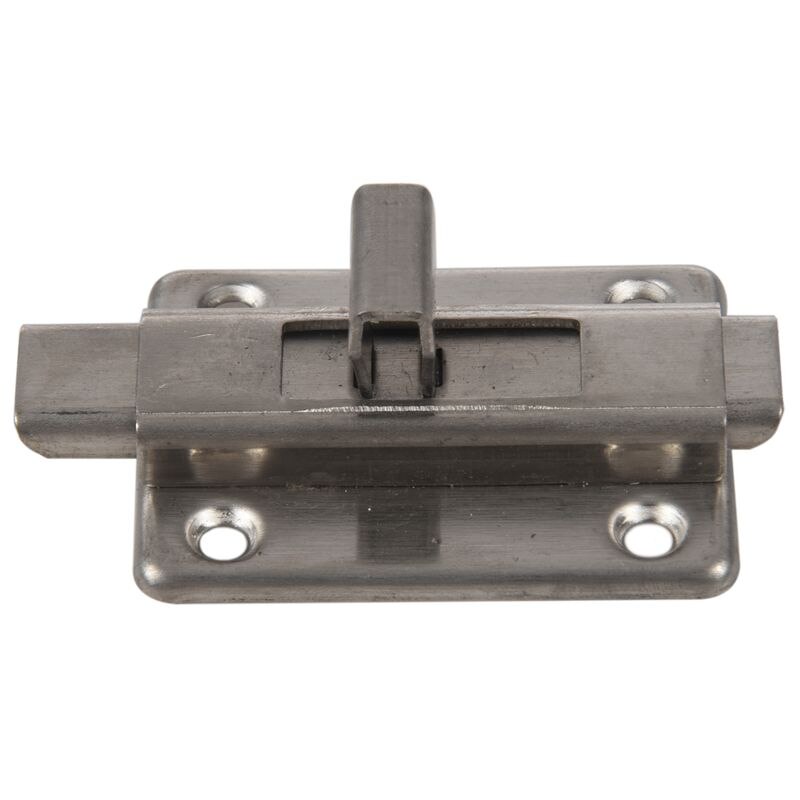 2pcs 2 Inch Door Lock Latch Slide Barrel Bolt Clasp Locker Silver