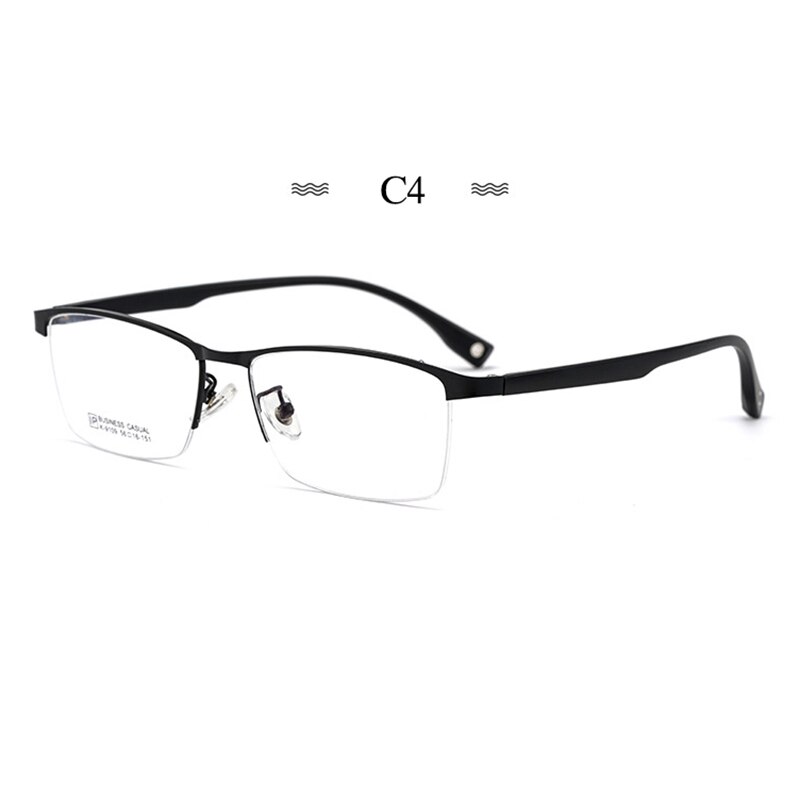 Reines Titan Brille Rahmen mit Rezept Männer Business Stil Männlichen Brillen Rezept Mann Stil K9109: C4