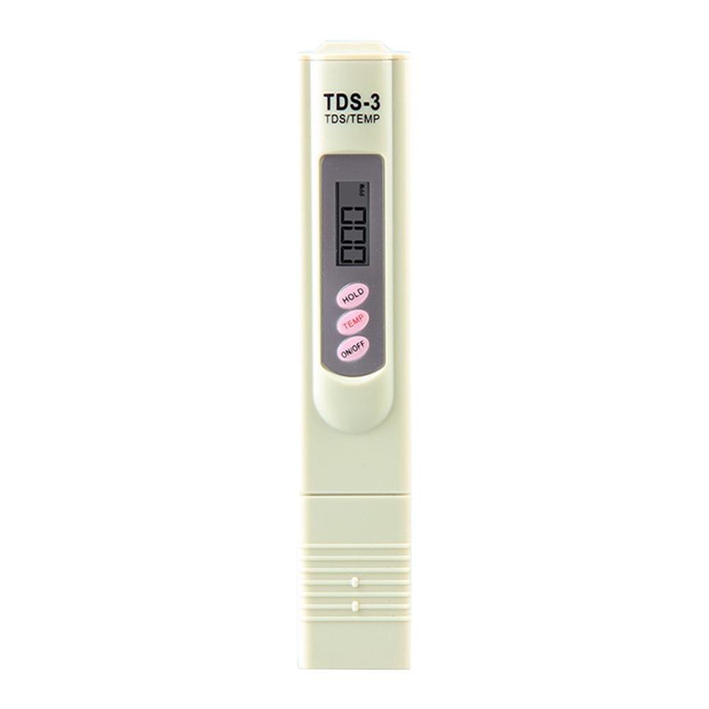 Portable Digital PH Meter Tester TDS Meter Pen Medidor PH 0-9990 ppm High Accuracy for Drink Food Lab PH Monitor: White