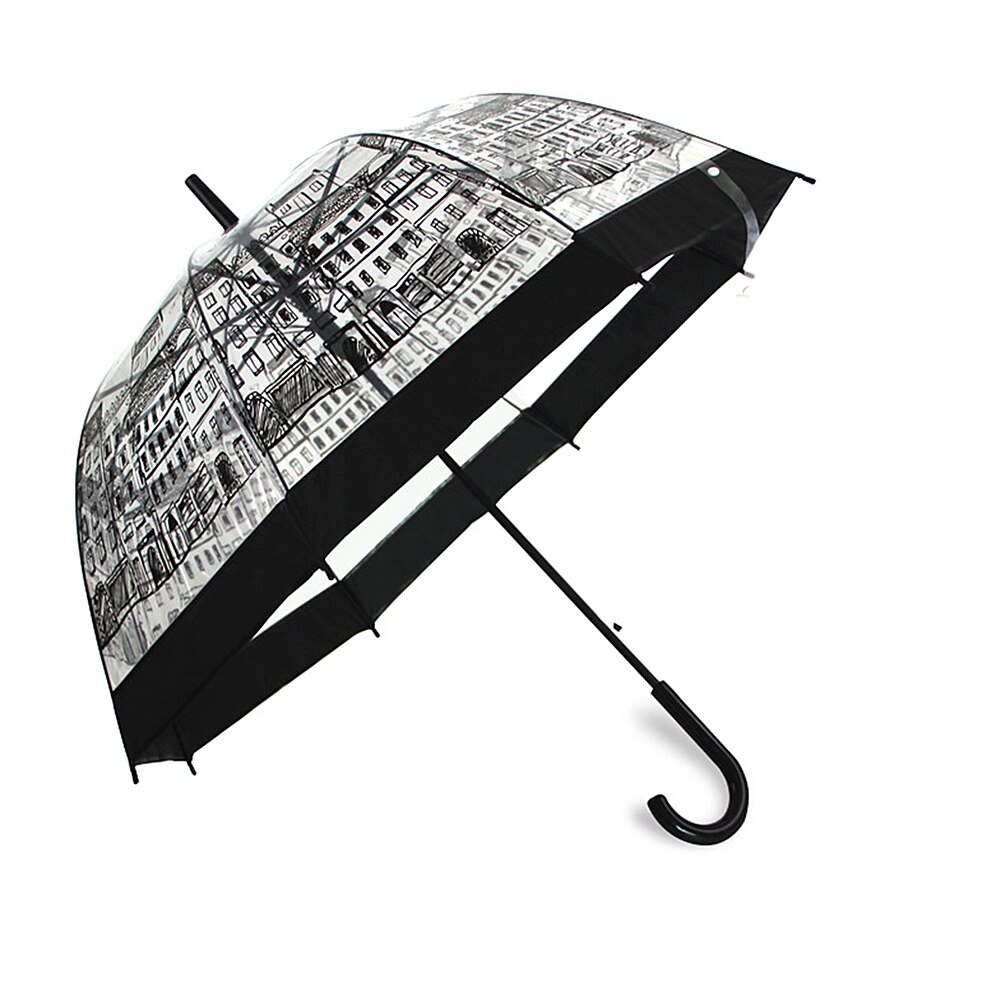 Plast eva gennemsigtig paraply regn solrige kvinder piger damer nyhed varer lange håndtag paraplyer regntætte paraplyer
