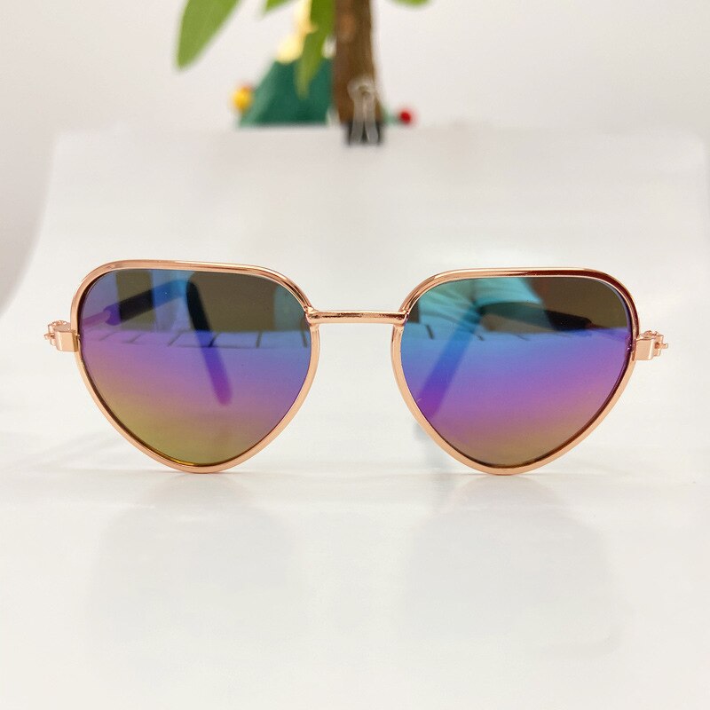 Snailhouse Huisdier Producten Mooie Hart Kat Zonnebril Reflectie Eye Bril Voor Kleine Hond Kat Pet 'S Props Accessoires: Dazzling Colorful