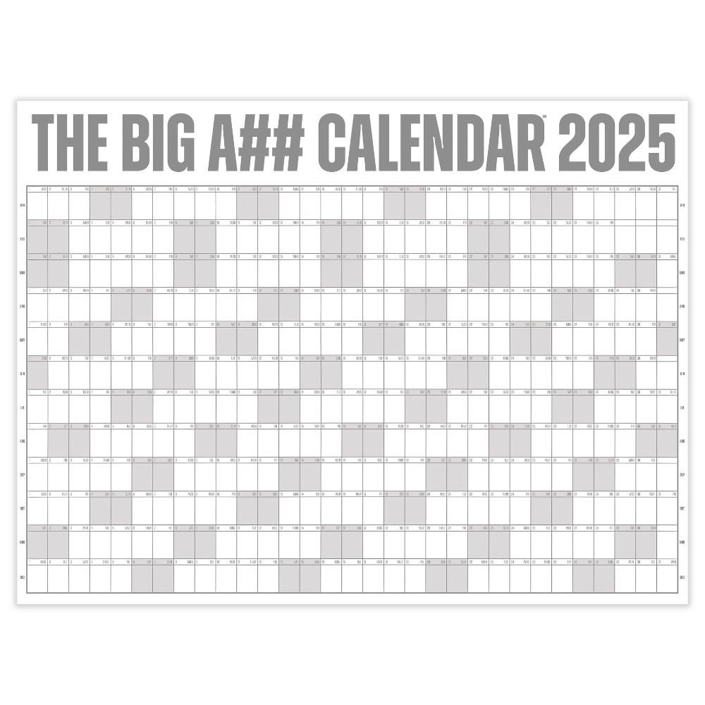 Durable Giant The Big A## Calendar with Pen and Adhesive Sticker Schedule Organizer Planner Sheet Wall Calendar: PURPLE