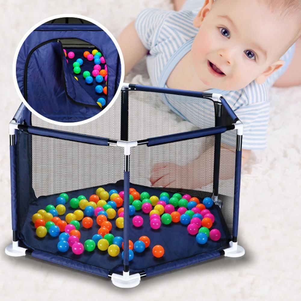 Ocean Ball Pool Children's Game Folding Fence Indoor And Outdoor Six Sided Fence Colorful Ball Pool Tent Game House Play Fence