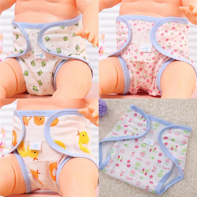 Baby Accessories Cute Animals Printed Cotton Diapers Washable Baby Diapers for 0-2 years old baby