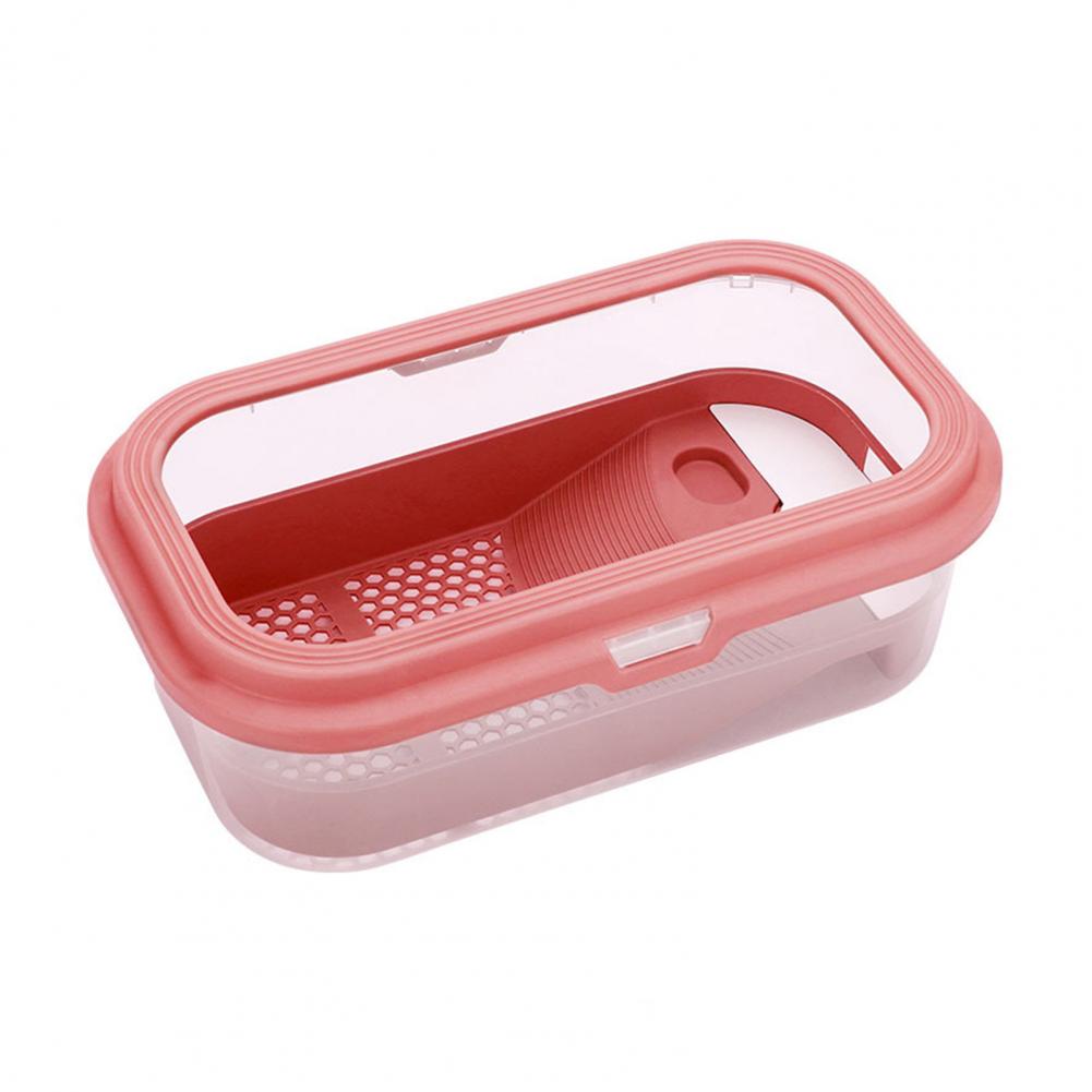 Stable Fish Tank with Bask Platform Anti Slip Slope Reusable Mini Fish Tank Turtles Habitat Container: Pink M