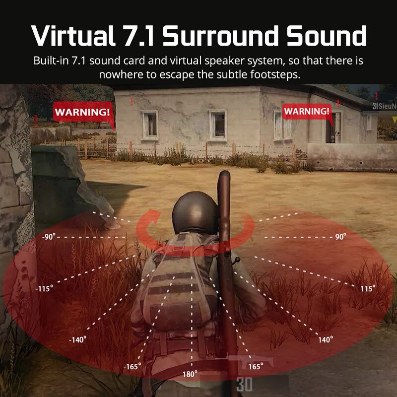 Sades A6 casque de jeu casque Gamer 7.1 Surround son stéréo écouteurs USB Microphone respiration lumière LED PC Gamer