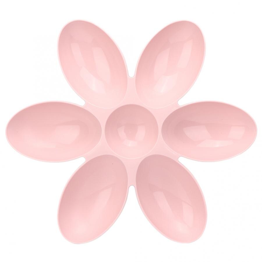 Pet six petals voerbak met meerdere vakken voor katten en honden, algemene voerbenodigdheden: Roze