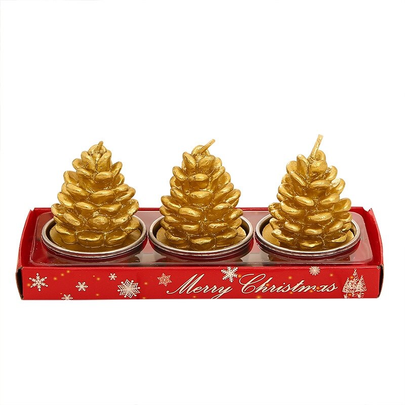 Vrolijk Kerst Decoratie Kaarsen Santa Sneeuwpop Handgemaakte Rookloze Kaars Voor Home Christmas Party Viering Decor: A3