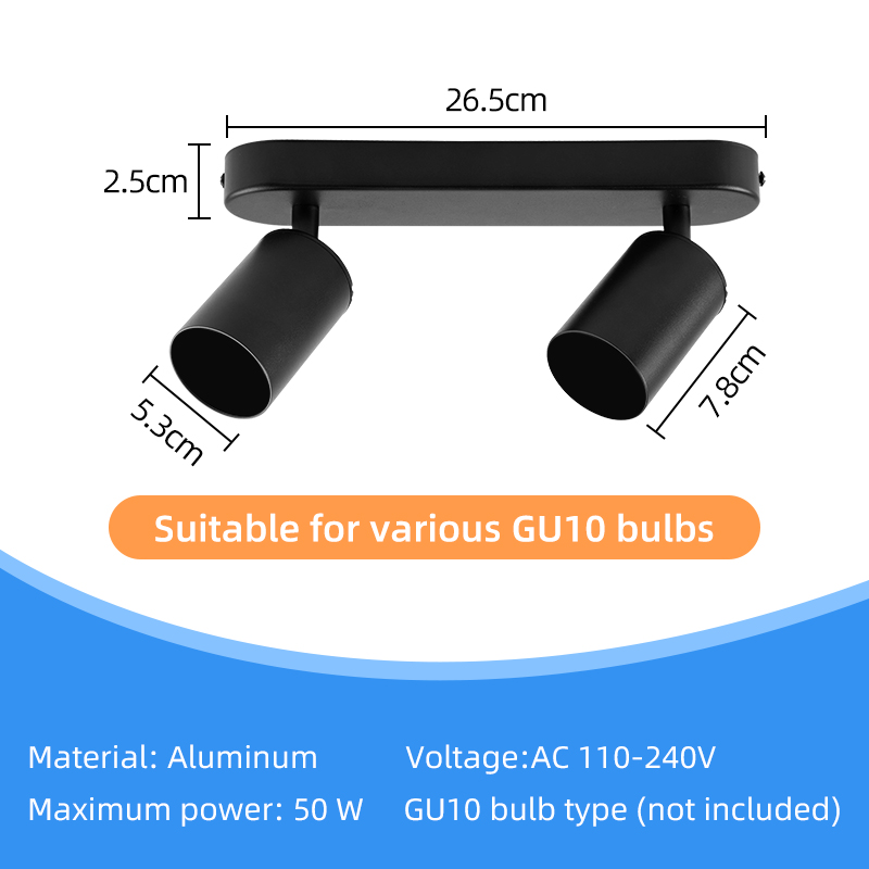 220V LED Spot Lights Home Decoration Ceiling Lights GU10 Adjustation Sport Lighting For Bedroom Kitchen 3 Color Track Lighting: XL / Blue