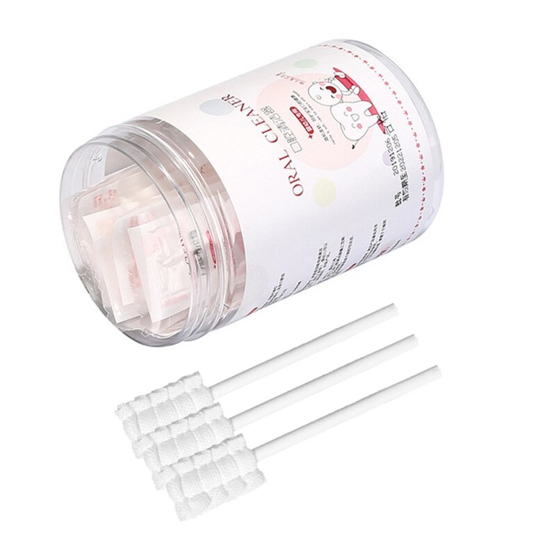 30 Pçs/set Saburra Bebê Protable Limpador de Língua escova de Dentes Do Bebê escova de Dentes Descartável Cotonete Limpo para o Bebê Oral: Default Title