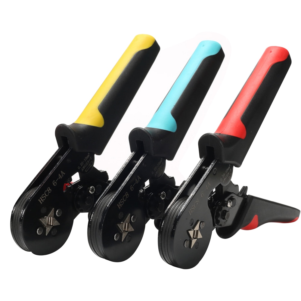 Buisvormige Terminal Krimpgereedschap Mini Elektrische Tang HSC8 10SA/6-4 0.25-10mm2 23-7AWG 6-6 0.25-6mm2 Hoge Precisie Klem Sets