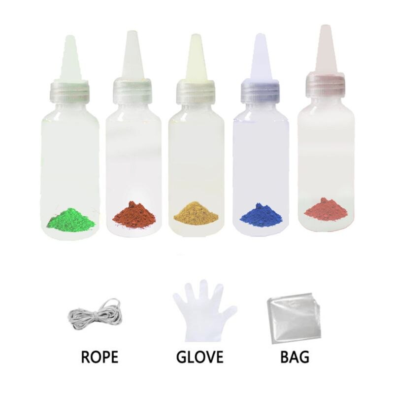 5Color Tie Dye Try Kit DIY Fabrics Dye Art Non-Toxic Textile Dye Paint Supplies 54DC