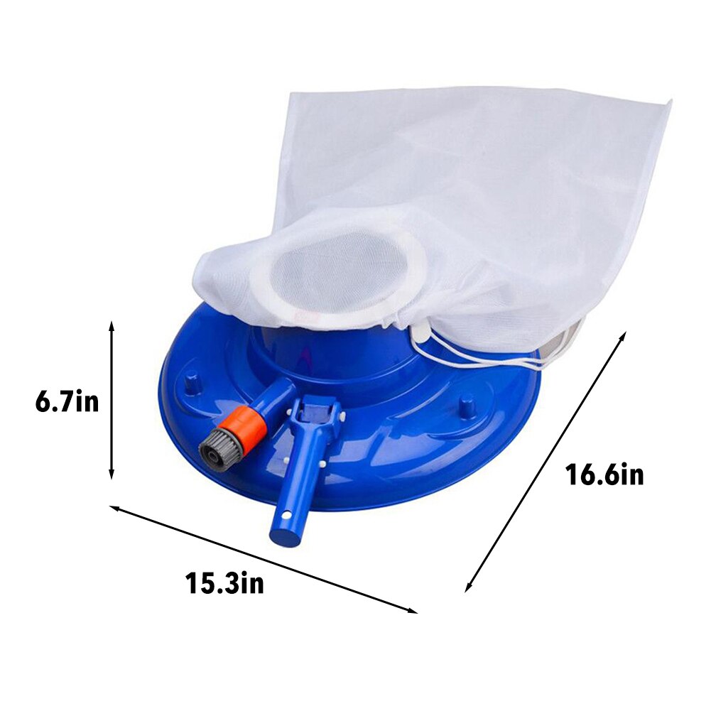 1pcs Leaf Vacuum Cleaner Swimming Pool Useful Quick Cleaning Suction Head With Brushes Swivel Wheels Pool Cleaner Tool