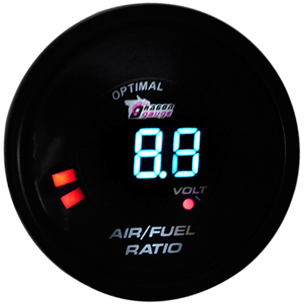 DRAGON GAUGE 2" 52mm Boost/Water Temp/Oil Temp/Oil Pressure/Tachometer/Volt/Air Fuel Ratio/EGT/Vacuum Gauge Meter Digital: Air Fuel Ratio