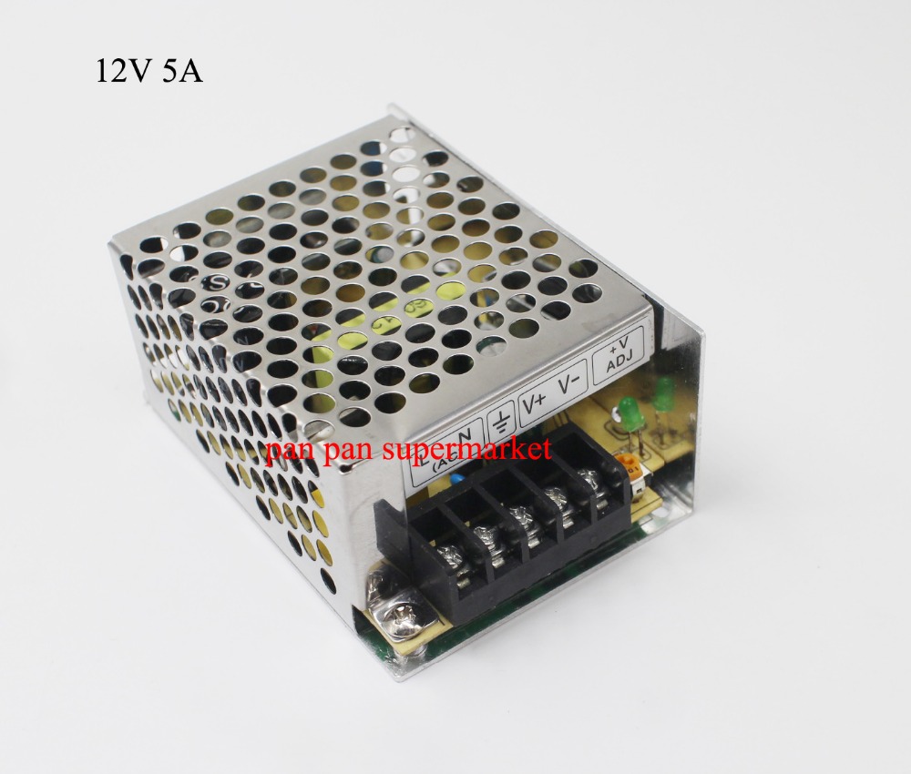 AC 100V-220V DC 12V 5A Adjust Universal Regulated Switching Power Supply 60W