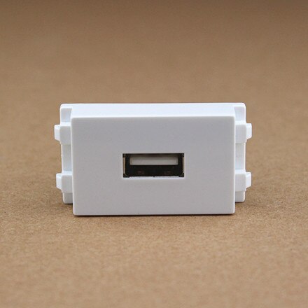 Module D'alimentation USB 220V Vers 5V – 2.1 A – Pour Intégration Dans Panneau Mural, Meuble – Blanc, Dimensions 2.3x3.6 Cm