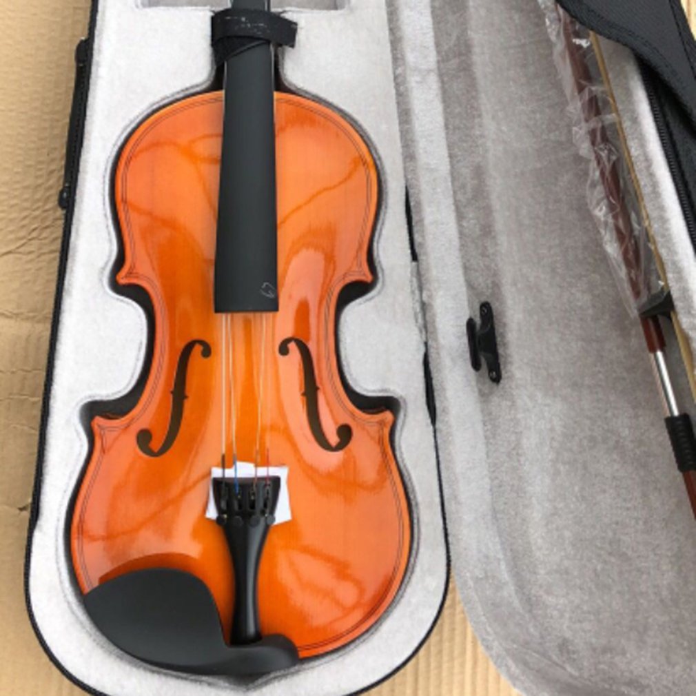 4/4 Spruce Bark Basswood Violin Handmade Violin Practical Beginners Maple Musical Instrument For Children And Adults