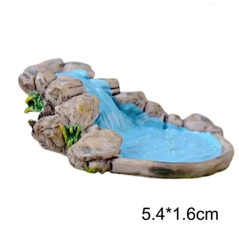 1/20 Uds Micro adorno de paisaje faro en miniatura puente de pozo de agua casa Vintage artesanía de jardín DIY Mini figuritas de decoración del hogar: Amarillo claro