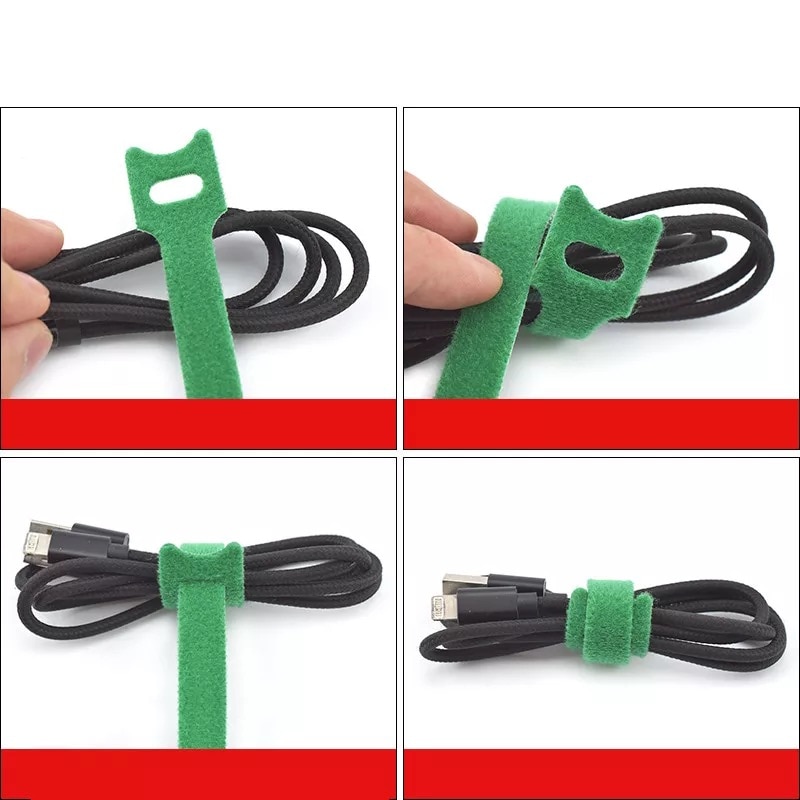 nylon Velcro Strisce Adesive Magia Ganci ciclo continuo Fascette clip di Filo di Linea di Finitura Velcro Cinghia Appiccicoso Nastro