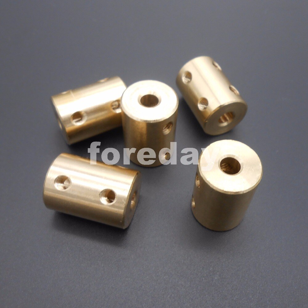 5PCS Brass Shaft rigid Coupling Coupler L=25mm Dia.= 20MM 6mm-12mm 8mm-12mm 10mm-12mm 12-12mm 12mm +2 Wrenches keys *FD406-409