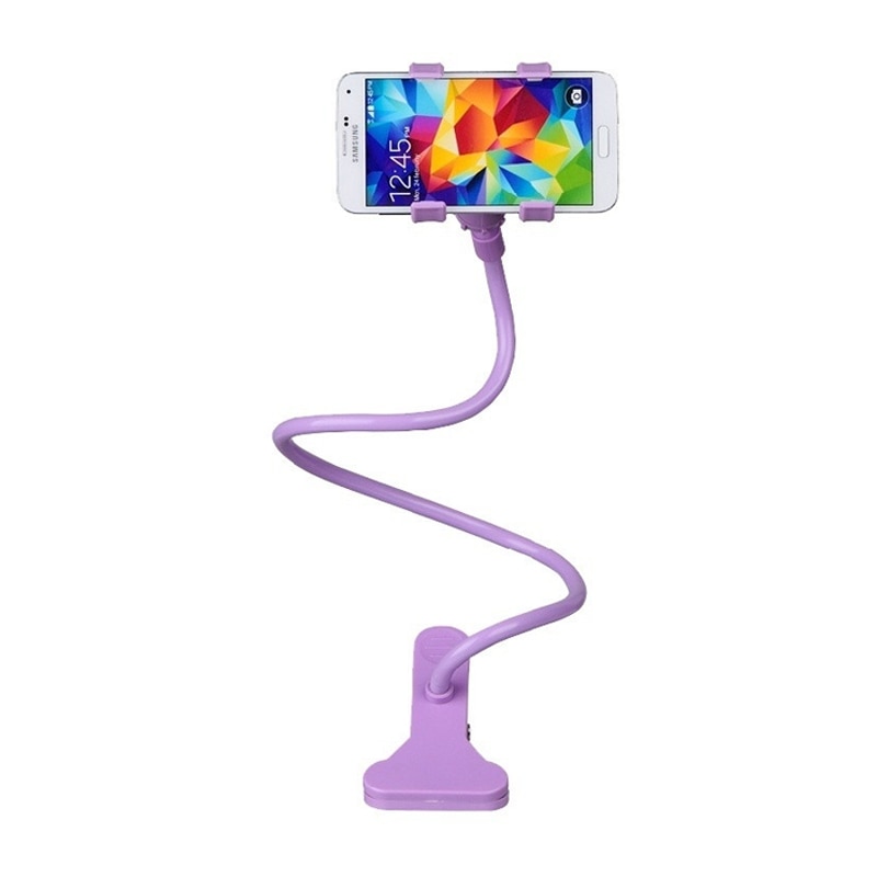 Universal Telefon Halter Flexible 360 Grad Clip für Mobile Handy Halter Faul Bett Desktop Halterung Montieren Stand Schreibtisch Halterung: Purple