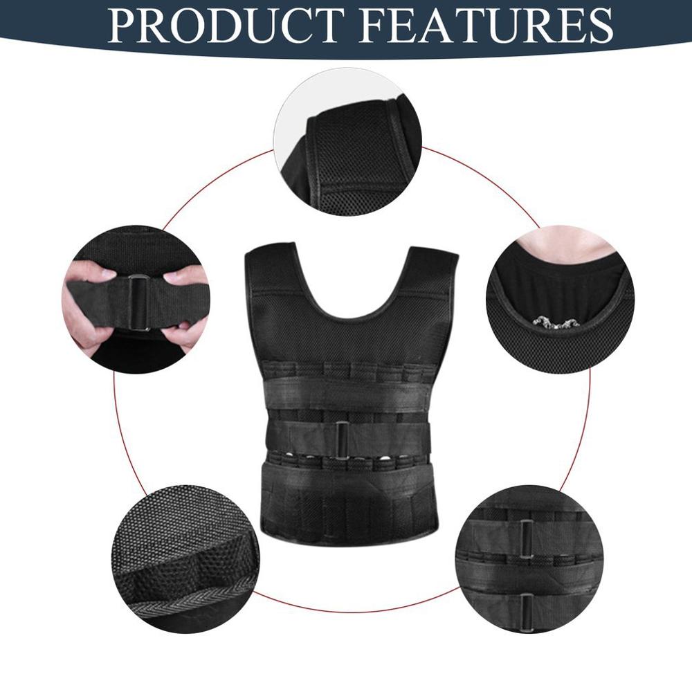 Adjustable 1-50kg Weighted Vest Ultra Thin Breathable Workout Exercise Carrier Vest Training Fitness Weight-bearing Equipment