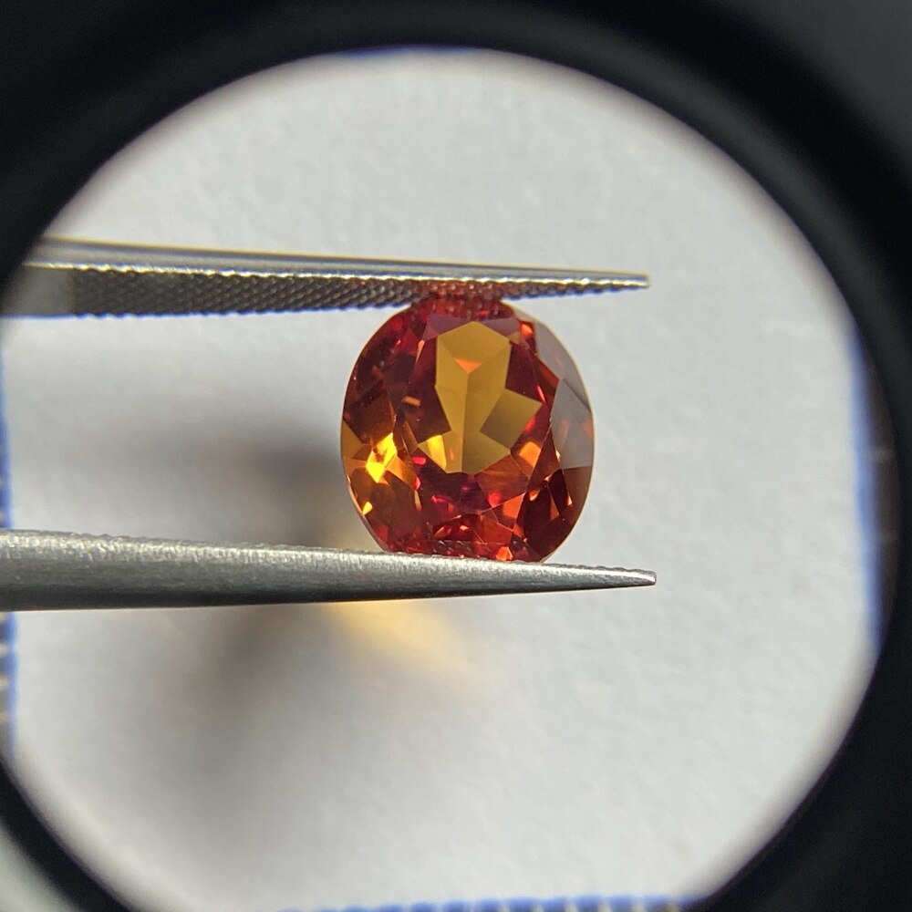 Meisidian 12X16Mm Big Size 5A 55 # Korund Padparadshah Oranje Sapphire Stone